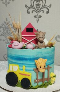 Torte mit Tieren Bauernhof
