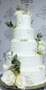 Hochzeitstorte mit Perlen Wedingcake